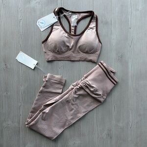 DOYOUEVEN Tan Sports Bra/Scrunch Legging